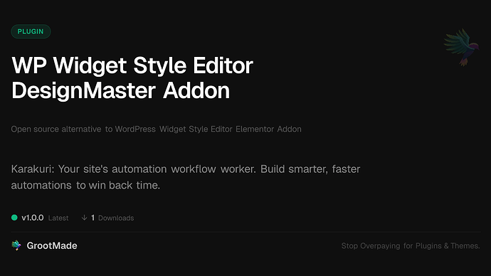 WP Widget Style Editor DesignMaster Addon