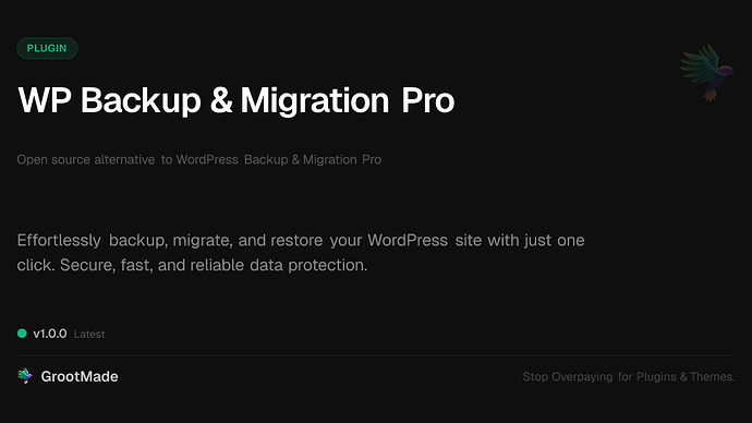 WP Backup & Migration Pro