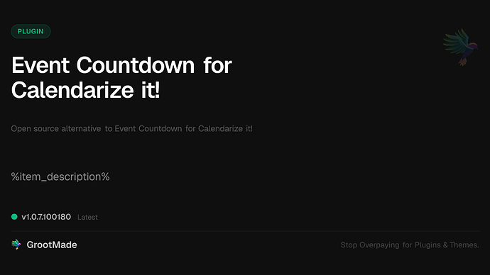 Event Countdown for Calendarize it!