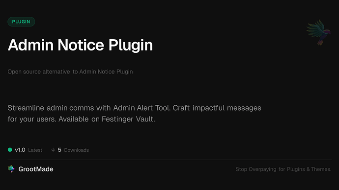 Admin Notice Plugin