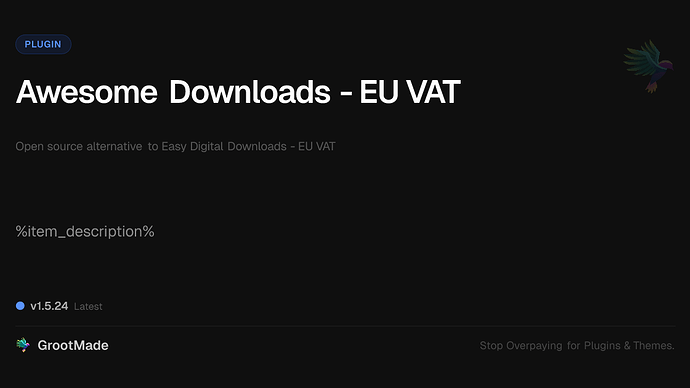 Awesome Downloads - EU VAT