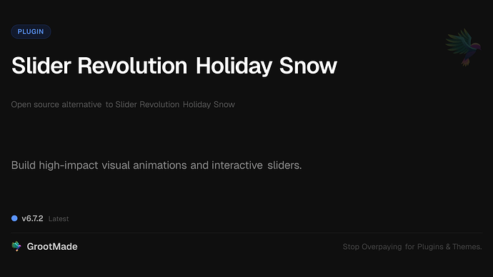 Slider Revolution Holiday Snow