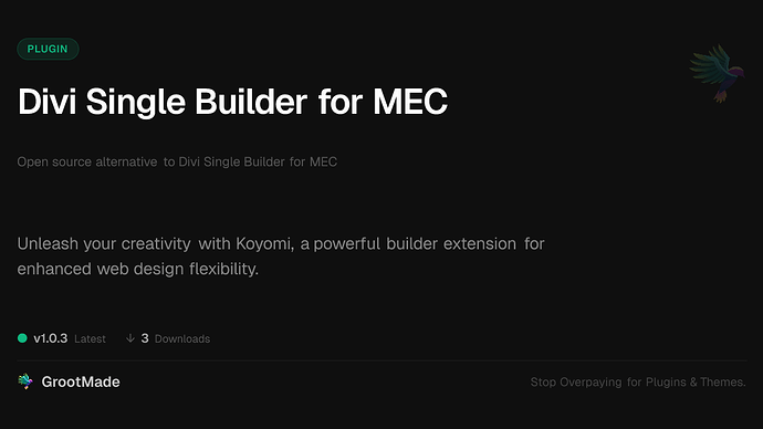 Divi Single Builder for MEC