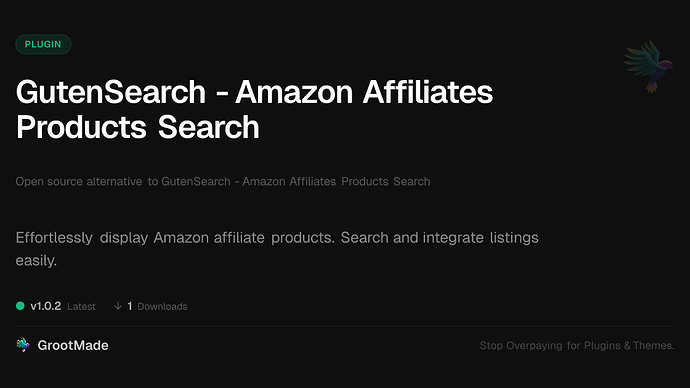 GutenSearch -  Amazon Affiliates Products Search