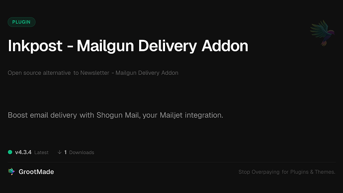 Inkpost - Mailgun Delivery Addon
