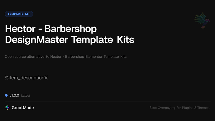 Hector - Barbershop DesignMaster Template Kits