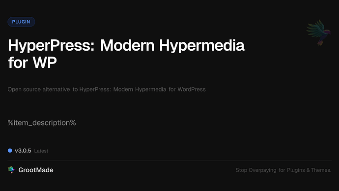 HyperPress: Modern Hypermedia for WP