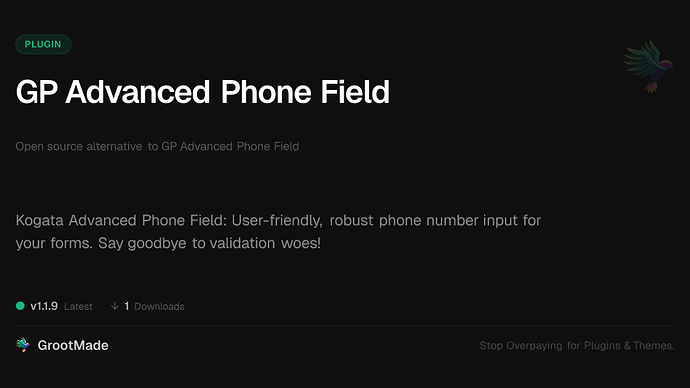 GP Advanced Phone Field