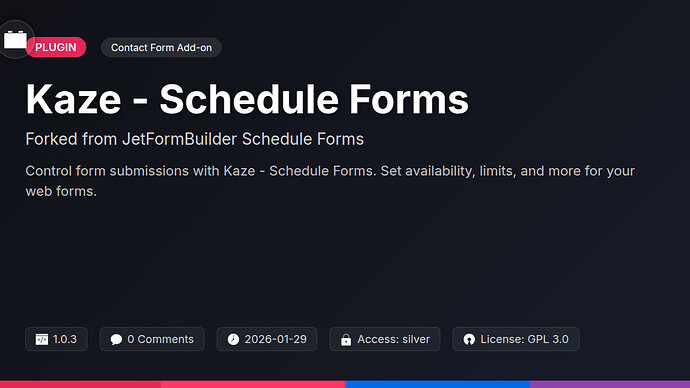JetFormBuilder Schedule Forms