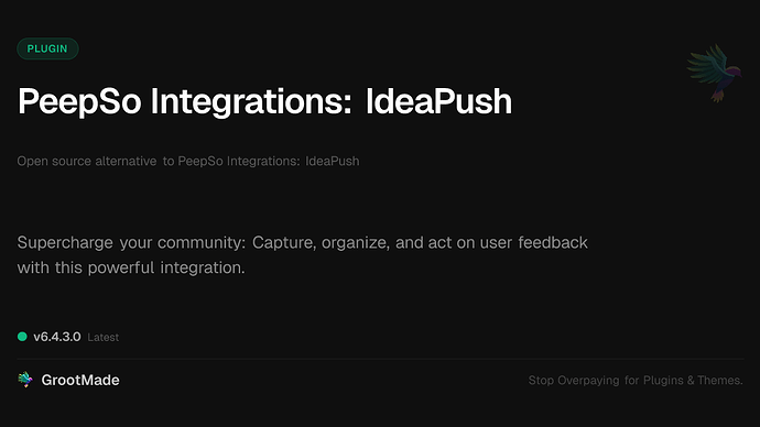 PeepSo Integrations: IdeaPush