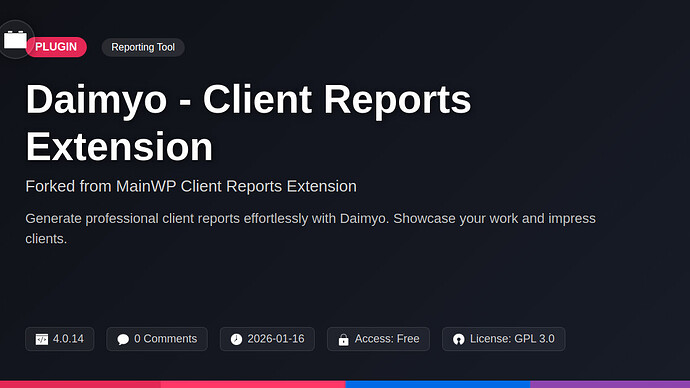 MainWP Client Reports Extension