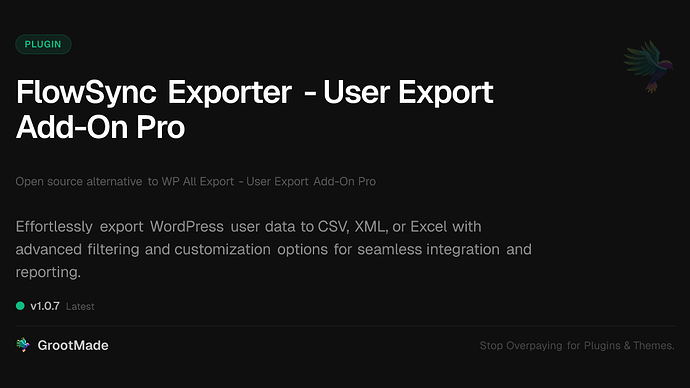 FlowSync Exporter - User Export Add-On Pro