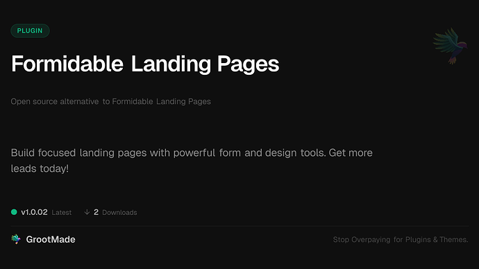 Formidable Landing Pages