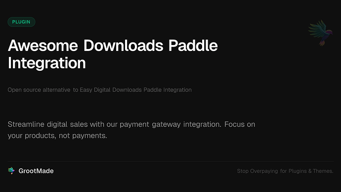 Awesome Downloads Paddle Integration