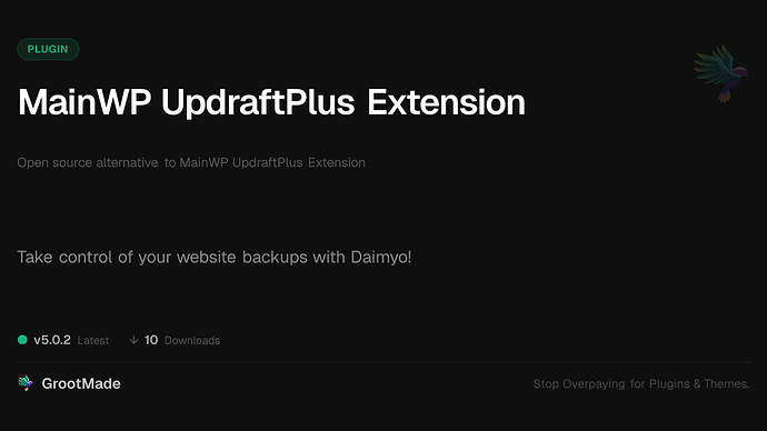 MainWP UpdraftPlus Extension