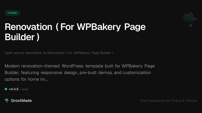 Renovation ( For WPBakery Page Builder )