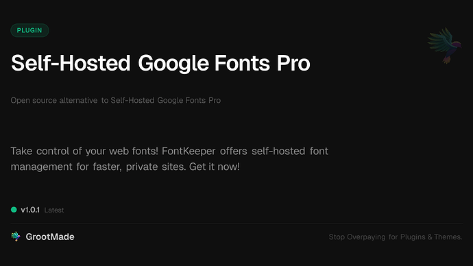 Self-Hosted Google Fonts Pro