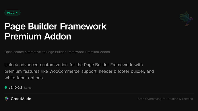 Page Builder Framework Premium Addon