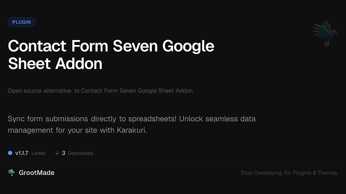 Contact Form Seven Google Sheet Addon