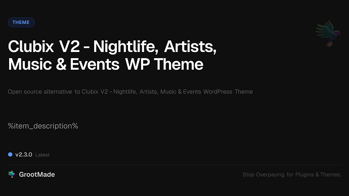 Clubix V2 - Nightlife, Artists, Music & Events WP Theme