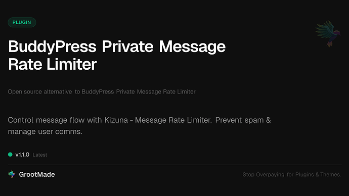 BuddyPress Private Message Rate Limiter
