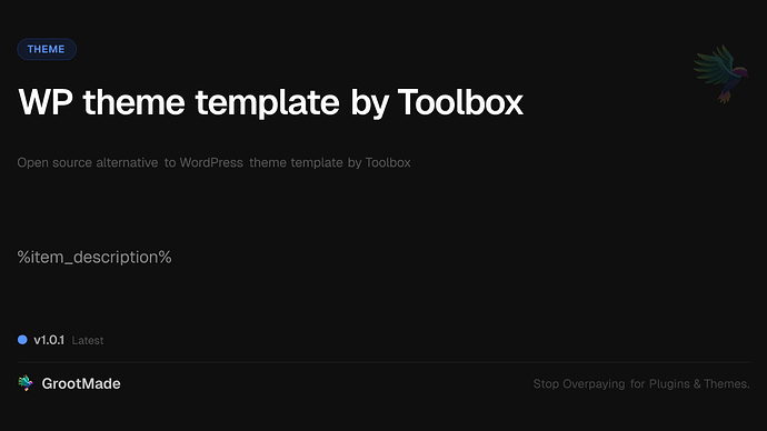 WP theme template by Toolbox