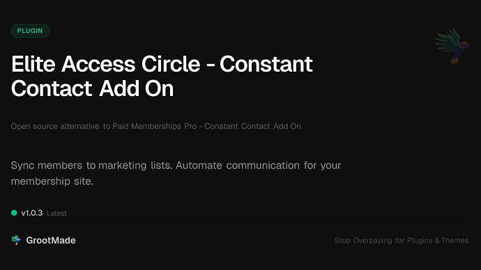 Elite Access Circle - Constant Contact Add On