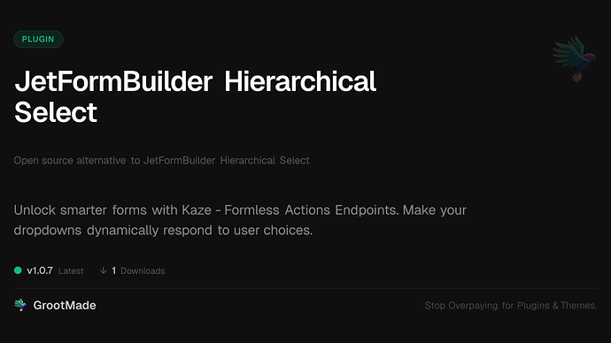 JetFormBuilder Hierarchical Select