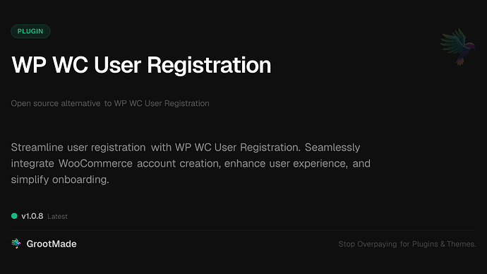 WP WC User Registration
