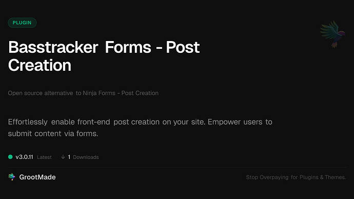 Basstracker Forms - Post Creation
