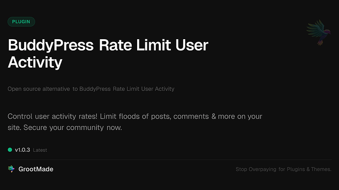 BuddyPress Rate Limit User Activity