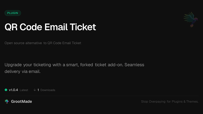 QR Code Email Ticket