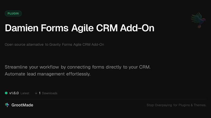 Damien Forms Agile CRM Add-On