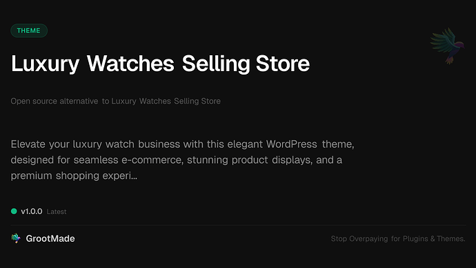 Luxury Watches Selling Store