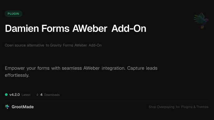 Damien Forms AWeber Add-On
