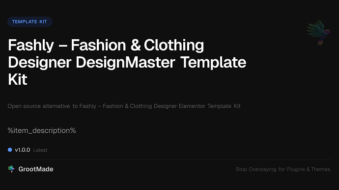 Fashly – Fashion & Clothing Designer DesignMaster Template Kit