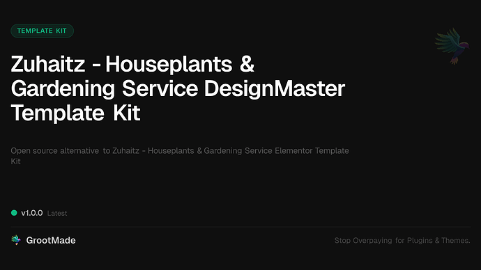 Zuhaitz - Houseplants & Gardening Service DesignMaster Template Kit