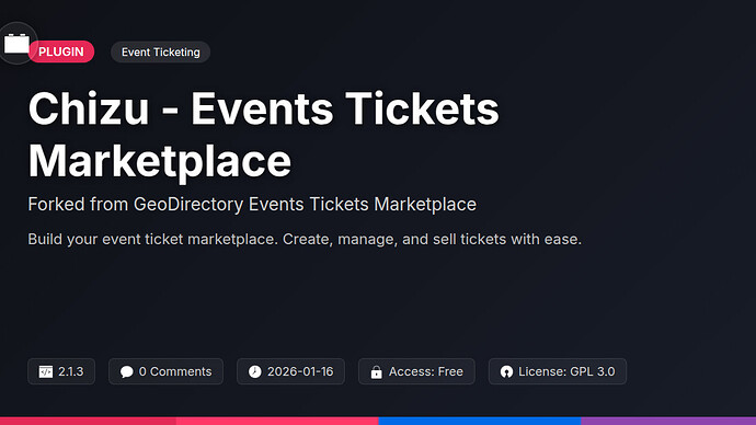 GeoDirectory Events Tickets Marketplace