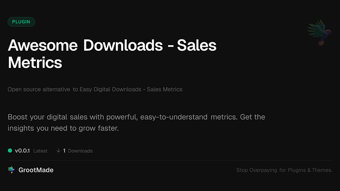 Awesome Downloads - Sales Metrics