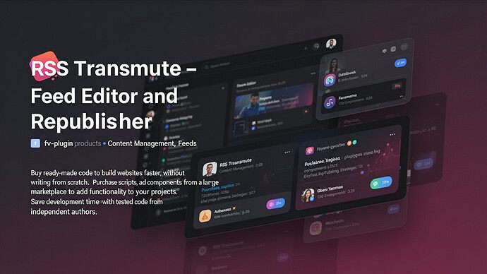 RSS Transmute - Feed Editor and Republisher