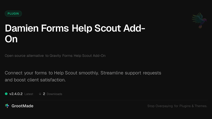 Damien Forms Help Scout Add-On