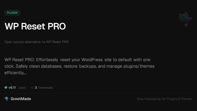 WP Reset PRO