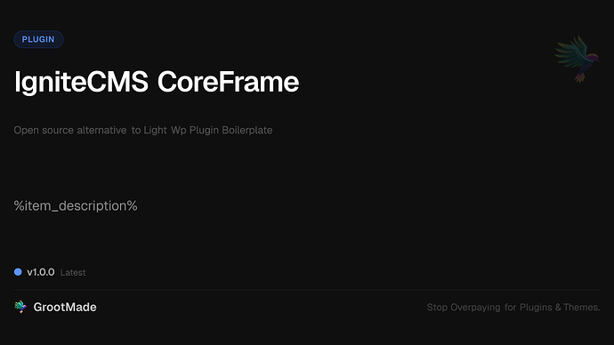 IgniteCMS CoreFrame