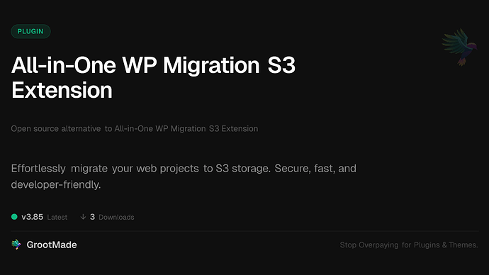 All-in-One WP Migration S3 Extension