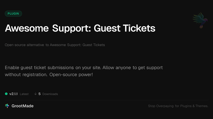 Awesome Support: Guest Tickets