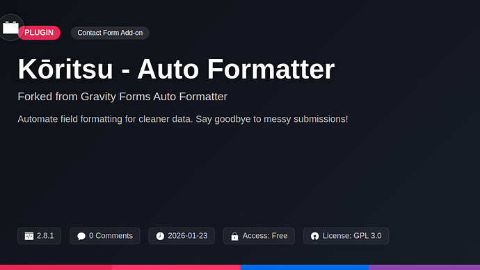 Damien Forms Auto Formatter
