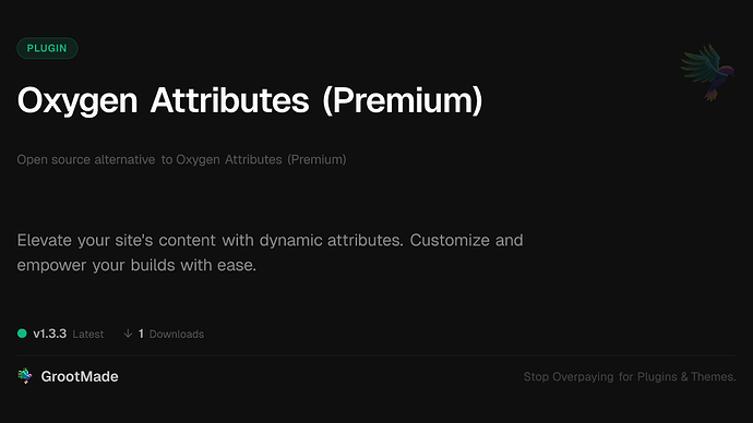 Oxygen Attributes (Premium)