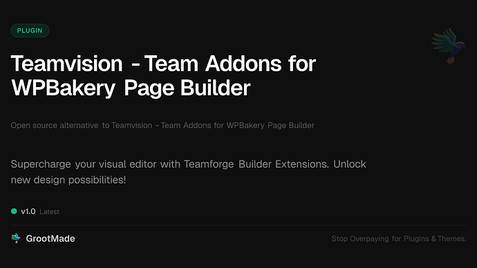Teamvision - Team Addons for WPBakery Page Builder