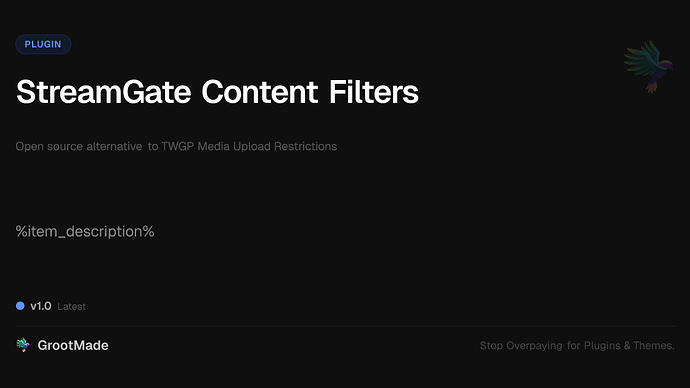 StreamGate Content Filters