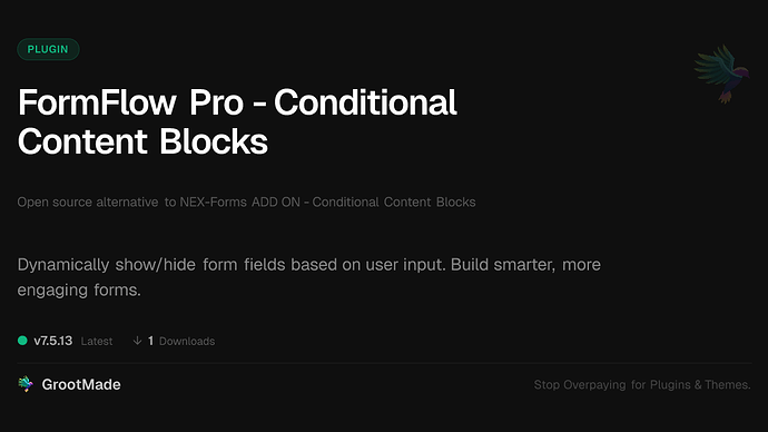FormFlow Pro - Conditional Content Blocks